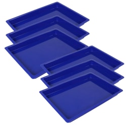 Romanoff Products Medium Creativitrays, 11-1/2" x 8-1/4" x 1", Blue, Pack Of 6 Creativitrays