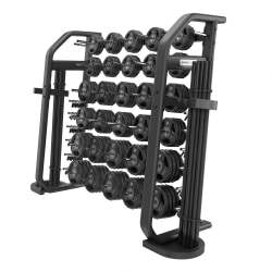 Power Systems Denali Series Cardio Pump Storage Rack with 30 Sets, Black, Total Qty 1