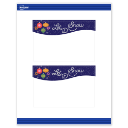 Avery® Printable Christmas Postcards with Sure Feed® Technology, 4" x 6", Matte White With Let It Snow Design, Pack Of 20
