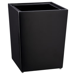 Erwyn Products Brilliance 8-Quart Wastebaskets, Black, Total Qty 2