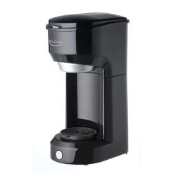 Betty Crocker Single Serve Coffee Maker, 11-1/2"H x 5-7/16"W x 7"D, Black