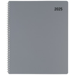 2025 Office Depot Monthly Planner, 8-1/2" x 11", Silver, January To December, OD001630