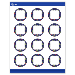 Avery® Printable Christmas Business Cards with Sure Feed® Technology, 2", Matte White With Navy Border Metallic Silver Frame Design, Pack Of 120