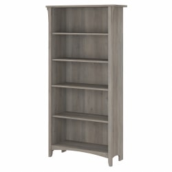 Bush® Furniture Salinas 63"H 5-Shelf Bookcase, Driftwood Gray, Standard Delivery