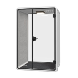 FlexiSpot P2FW-Kit 2-Person Soundproof Booth, White, 91"H x 59"W