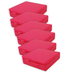 Romanoff Products Micro Boxes, 1"H x 4"W x 4"D, Hot Pink, Pack Of 6 Boxes