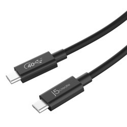 j5Create Full-Featured USB-C USB4 Gen 3 Cable, Black, JUC28L08