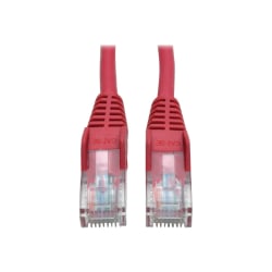 Tripp Lite Cat5e 350 MHz Snagless Molded UTP Patch Cable (RJ45 M/M), Red, 6 ft. - First End: 1 x RJ-45 Male Network - Second End: 1 x RJ-45 Male Network - 1 Gbit/s - Patch Cable - Gold Plated Contact - 26 AWG - Red