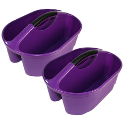 Romanoff Products Classroom Caddies, 8-1/4"H x 12"W x 16-1/4"D, Purple, Pack Of 2 Caddies