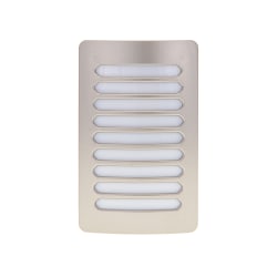 Westek Deco Louver LED Night Light, 4-1/2" x 2-3/4" x 1-3/8", Nickel, Total Qty 1