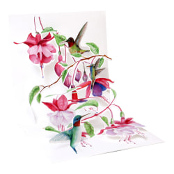Up With Paper Everyday Pop-Up Greeting Card, 5-1/4" x 5-1/4", Hummingbirds