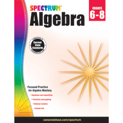 Spectrum® Algebra Workbook, Grades 6-8