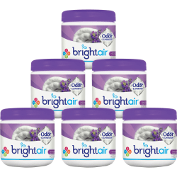Bright Air Super Odor Eliminator Air Fresheners, Lavender/Fresh Linen Scent, 14 Oz, Pack Of 6