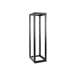 Tripp Lite 58U 4-Post Open Frame Rack Cabinet Heavy Duty 3000lb Capacity - 58U Rack Height x 19" Rack Width x 35.25" Rack Depth - Black Powder Coat - Cold-rolled Steel (CRS) - 3000 lb Dynamic/Rolling Weight Capacity