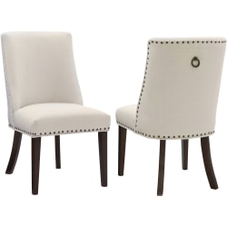 Powell Avaloni Dining Chairs, Espresso/Natural, Set Of 2 Chairs