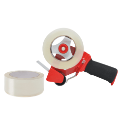 Office Depot® Brand Heavy-Duty Shipping Tape With Dispenser, Clear, Pack Of 2 Rolls