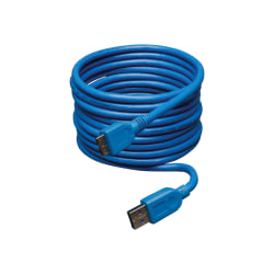 Eaton Tripp Lite Series USB 3.0 SuperSpeed Device Cable (A to Micro-B M/M), Blue, 10 ft. (3.05 m) - USB cable - USB Type A (M) to Micro-USB Type B (M) - USB 3.0 - 10 ft - blue