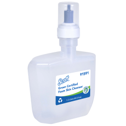 Scott® Green Certified Foam Hand Soap, Unscented, 1.2 L E-Cassette Bottles, Case Of 2 Refills