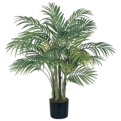Nearly Natural 3'H Silk Areca Palm Tree With Pot, Green