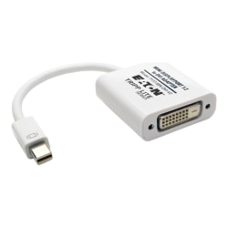 Tripp Lite Keyspan Mini DisplayPort 1.2 to DVI Active Adapter Converter (Mini-DP Male to DVI Female), 6-in. - Video converter - DisplayPort - DVI - white