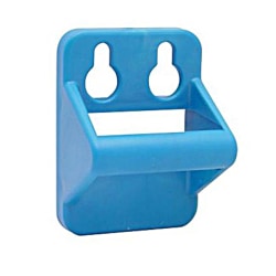 San Jamar Saf-T-Ice Tote New-Style Wall Hook, Blue