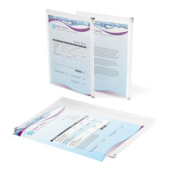 Office Depot® Brand Transparent Zipper Envelopes, Letter Size, Clear, Pack Of 3