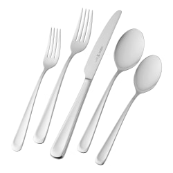 Henckels Silvano 45-Piece Stainless Steel Flatware Set, Silver