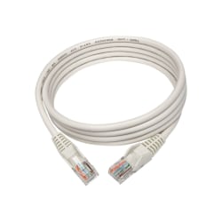 Tripp Lite Cat5e 350 MHz Snagless Molded (UTP) Ethernet Cable (RJ45 M/M) PoE White 5 ft. (1.52 m) - Category 5e for Network Device, Router, Switch, Printer, Server - 128 MB/s - Patch Cable - 5 ft - 1 x RJ-45 Male Network - 1 x RJ-45 Male Network