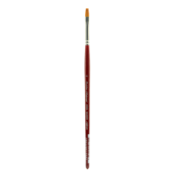 Silver Brush Golden Natural Series Paint Brush 2002S, Size 4, Bright, Natural and Synthetic Blend, Red