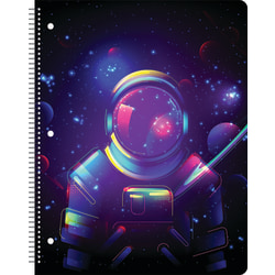 Eccolo Lena + Liam BTS Notebook, 8-1/2" x 11", 1 Subject, College Rule, 80 Sheets, Astronauts