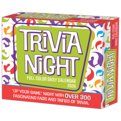 2026 Willow Creek Press Page-A-Day Daily Desk Calendar, 6-1/4" x 5-1/2", Trivia Night, January To December, 54468