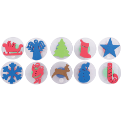 Learning Advantage Ready 2 Learn Giant Stampers, Christmas Shapes, Set Of 10 Stampers
