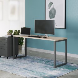 Vari Computer Desk, 60"W, Light Wood