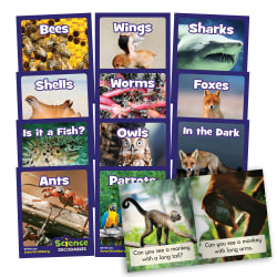 Beanstalk Books Non-Fiction Books, Science Decodables Phase 3, 7-8/"H x 6-3/4"W x 6-3/4"D, Set Of 12 Books