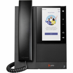 Poly CCX 505 Business Media Phone for Microsoft Teams and PoE-enabled GSA/TAA - 24 x Total Line - VoIP - 5" LCD - 2 x Network (RJ-45) - PoE Ports
