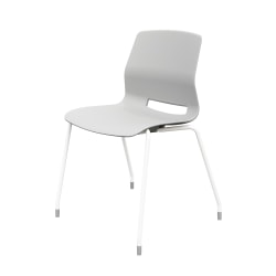 KFI Studios Imme Stack Chair, Light Gray/White