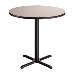 National Public Seating Café Table, 36"H x 36"W x 36"D, Gray Nebula/Black