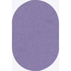 Joy Carpets® Kids' Essentials Oval Area Rug, Just Kidding™, 6' x 9', Very Violet