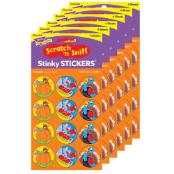 TREND Stinky Stickers, Fall Friends/Pumpkin, 48 Per Pack, Set Of 6 Packs