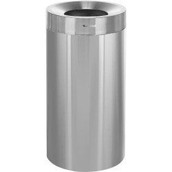 Alpine Commercial Open Top Indoor Trash Can, 27 Gallon, Stainless Steel