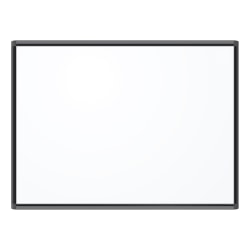 U Brands PINIT Magnetic Dry-Erase Board, 47" x 35", White, Black Aluminum Frame
