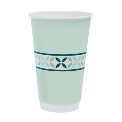 Highmark® Insulated Hot Coffee Cups, 16 Oz, 42% Recycled, Mint Green, Pack Of 50