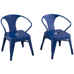 Ace Industrial Kid's Activity Chairs, Navy Blue, Set Of 2 Chairs