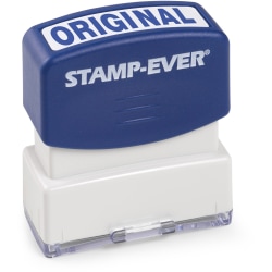 Trodat Pre-inked ORIGINAL Stamp - Text Stamp - ORIGINAL - 1.69" Impressionx 0.56" Impression - 50000 Impression(s) - Blue - 1 Each - TAA Compliant