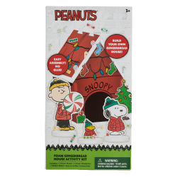 Innovative Designs Licensed Make Your Own Foam Gingerbread House, Peanuts, Quantity 1