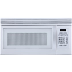 Black+Decker 1.6 Cu Ft Over-The-Range Microwave With Top-Mount Air Recirculation Vent, White
