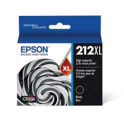 Epson® 212XL Claria® High-Yield Black Ink Cartridge, T212XL120-S