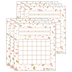 Teacher Created Resources Incentive Charts, Terrazzo Tones, 36 Charts Per Pack, Set Of 6 Packs