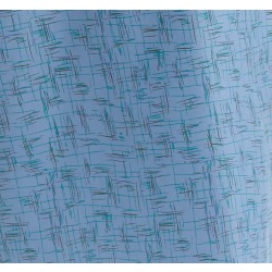 Medline Angle Back And Tie-Side Print Gowns, 3 1/2" In-Sleeve, Cascade Blue, Pack Of 12