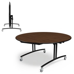Palmer Hamilton PHlip Mobile Flip Top Multipurpose Table, 30" x 60", Montana Walnut